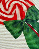 Peppermint Cream Ribboned Lollies Greeting Card | Birthday: Ivory