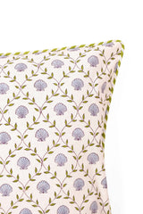 Seashell Blockprint Pillow — Blue: Pillow Cover