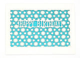 Happy Birthday - Star pattern: Orange / A2