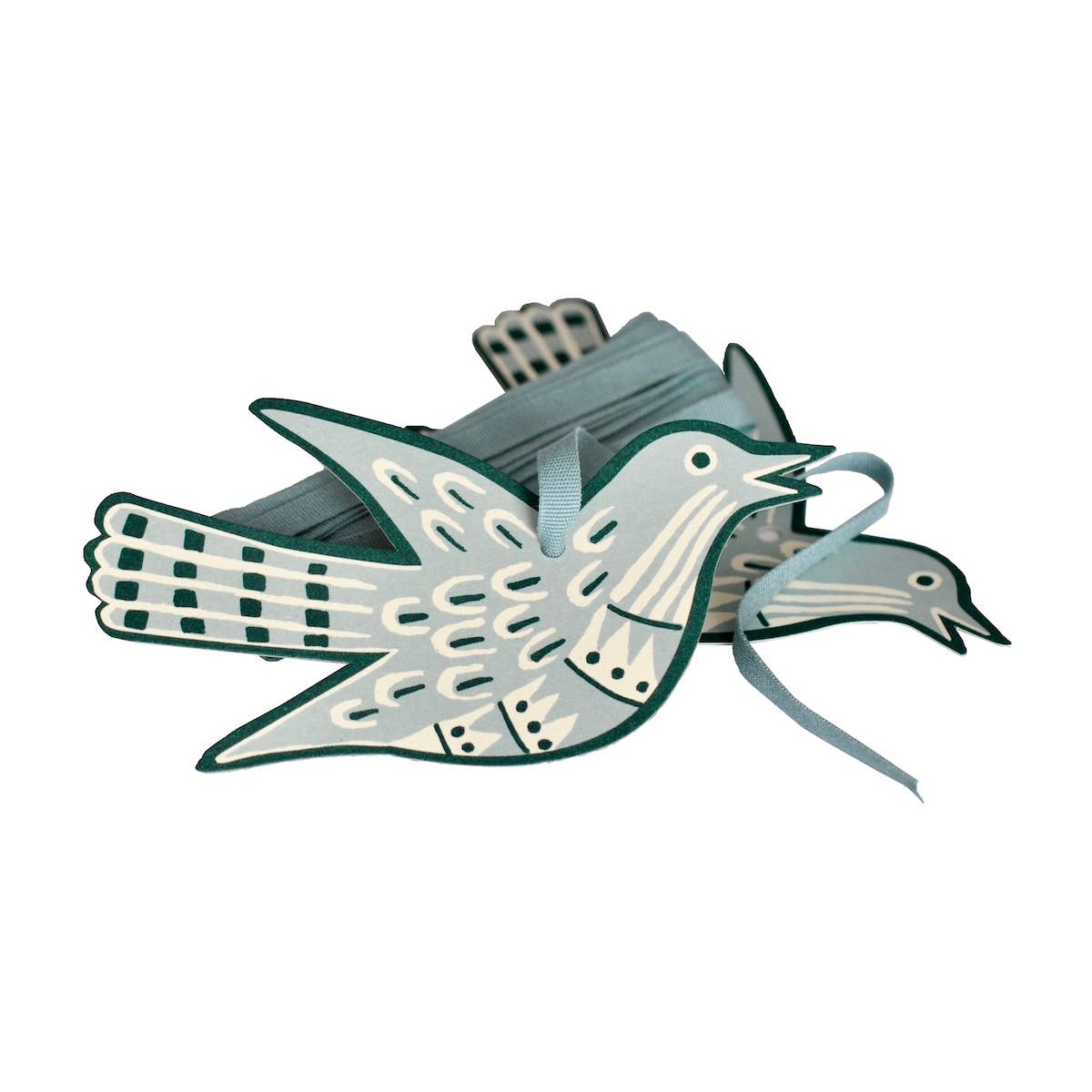 5 Fancy Songbird Gift Tags in Midwinter