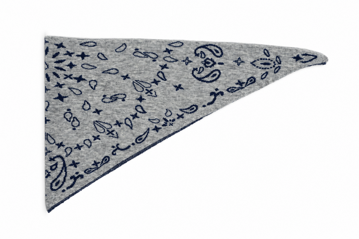Bandana Triangle Scarf Grey
