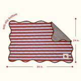 Reusable Pet Pad Red Stripe