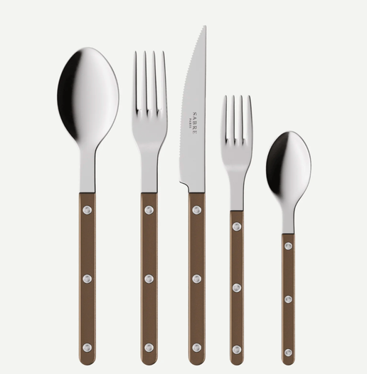 Bistro 5 Piece Place Setting Pearly in Brown