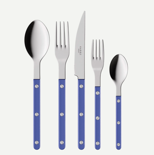 Bistro 5 Piece Place Setting Pearly in Lapis Blue