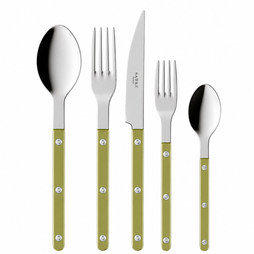 Bistro 5 Piece Place Setting Pearly in Moss