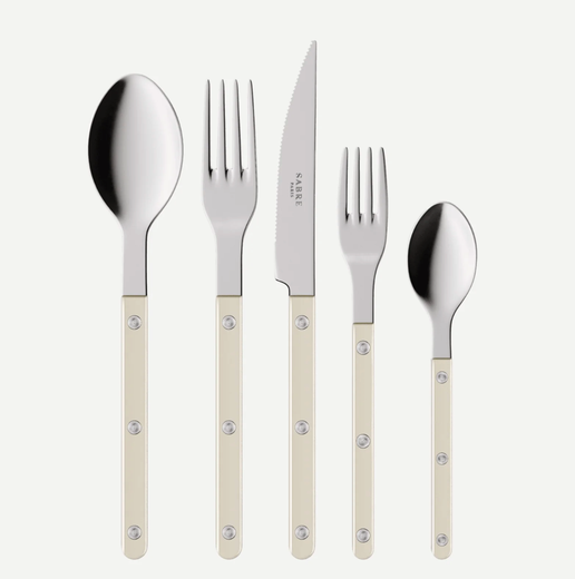 Bistro 5 Piece Place Setting Pearly in Pearl