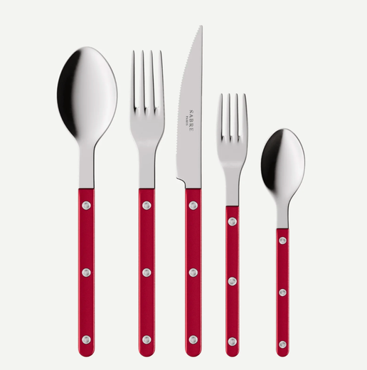 Bistro 5 Piece Place Setting Pearly in Red
