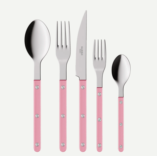 Bistro 5 Piece Place Setting Pearly in Soft Pink