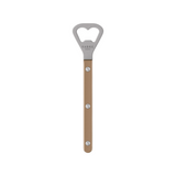 The Tiny Finch Bistro bottle opener in caramel with a stainless steel head and pearly nylon handle.