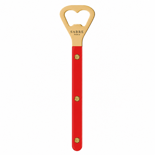 Bistro Bottle Opener Gold in Red