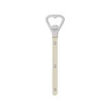The Tiny Finch Bistro bottle opener in pearly white with a stainless steel head and nylon handle.