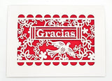 Gracias - Papel Picado - Thank You in Spanish: Red / A2