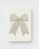 White Lace Bow Greeting Card | Birthday Card | Luxury Cards
