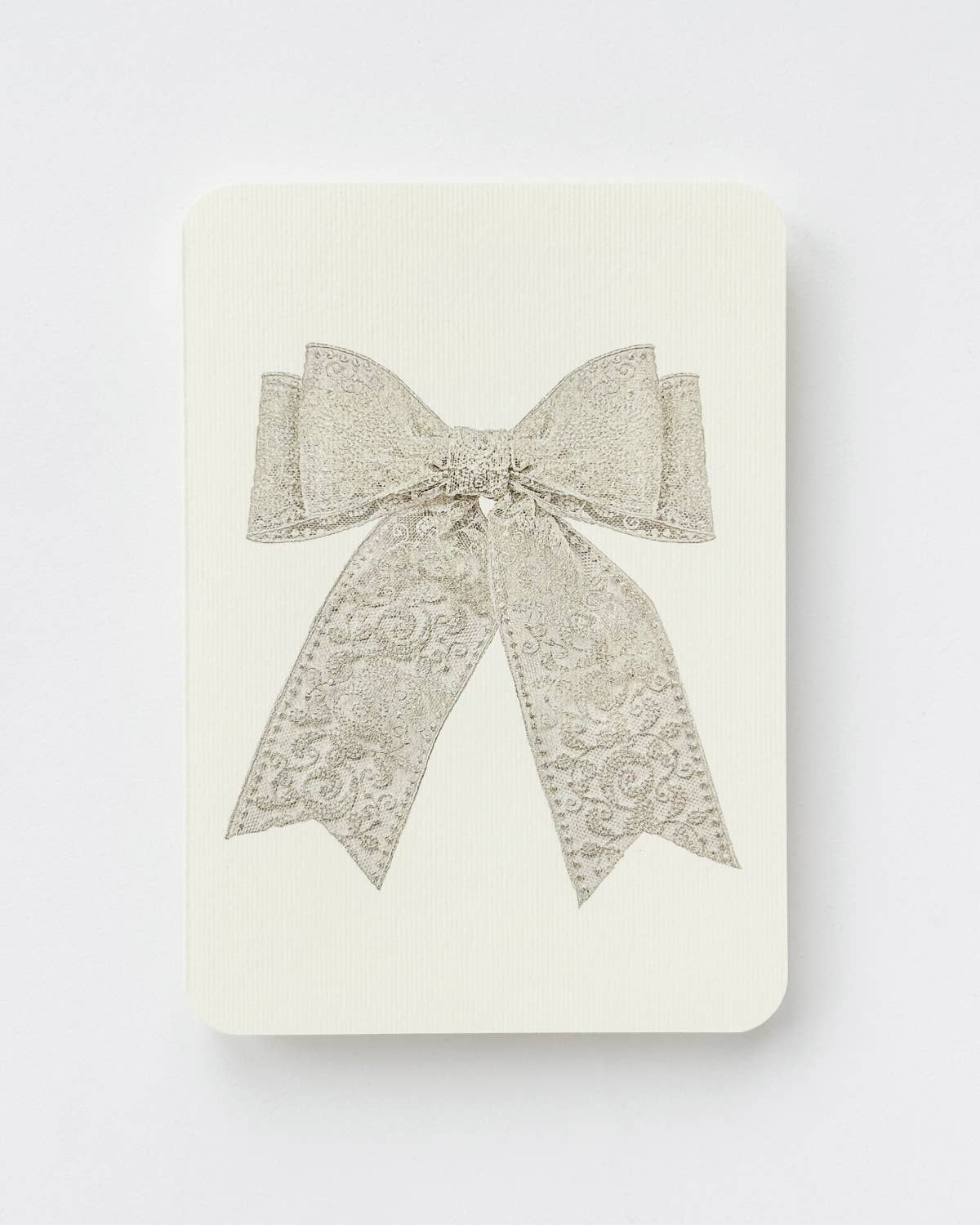 White Lace Bow Greeting Card | Birthday Card | Luxury Cards