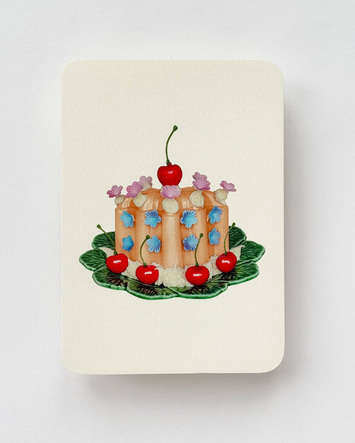 Saffron Cream Blancmange Greeting Card | Birthday Card