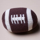 Organic Baby Toy - Football Rattle (Handmade): 4.5"h X 2.5"w