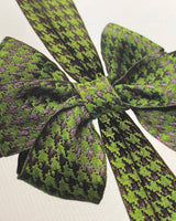 Green Houndstooth Bow Greeting Card | Birthday Card