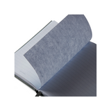 The Tiny Finch green crossgrain leather Panama pocket notebook with pale blue gilt-edged Featherweight paper pages.