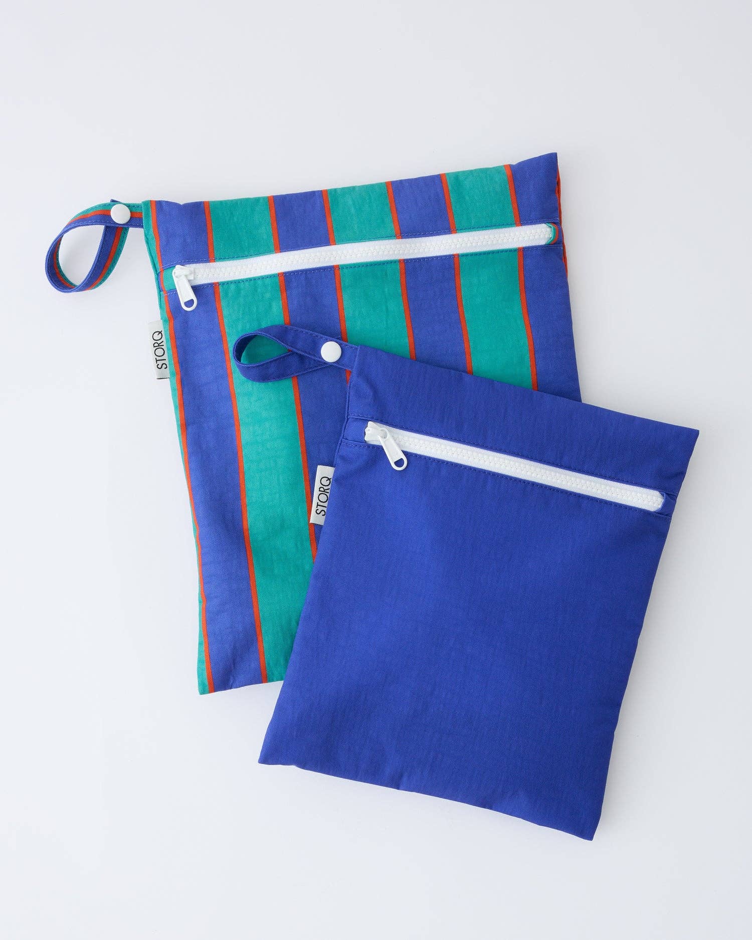 Wet Bag Navy & Green Stripe