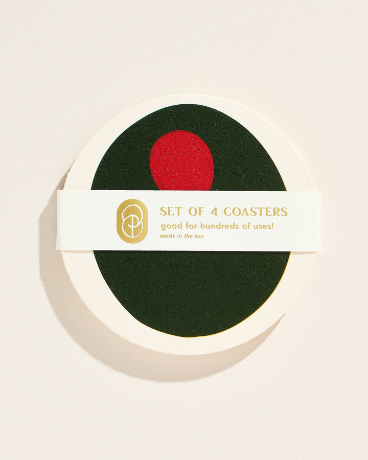 Pimento Olive Coasters