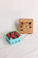 Beeswax Candles Dark Red Cherries Set of 10