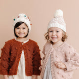 Popcorn Cardigan Blush 2-3y