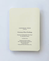 Christmas Plum Pudding Red Velvet Bow Greeting Card | Luxury