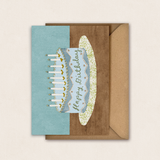 Birthday Greetings Card: Blue Cake
