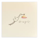 Baby Girl Stork Card