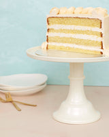 Melamine Cake Stand Large Linen White