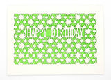 Happy Birthday - Star pattern: Orange / A2