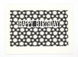 Happy Birthday - Star pattern: Aqua / A2