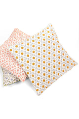 Seashell Blockprint Pillow — Pink: Pillow Cover
