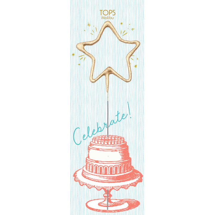 Gold Star Sparkler Wand 12"