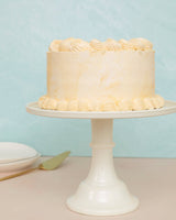 Melamine Cake Stand Large Linen White