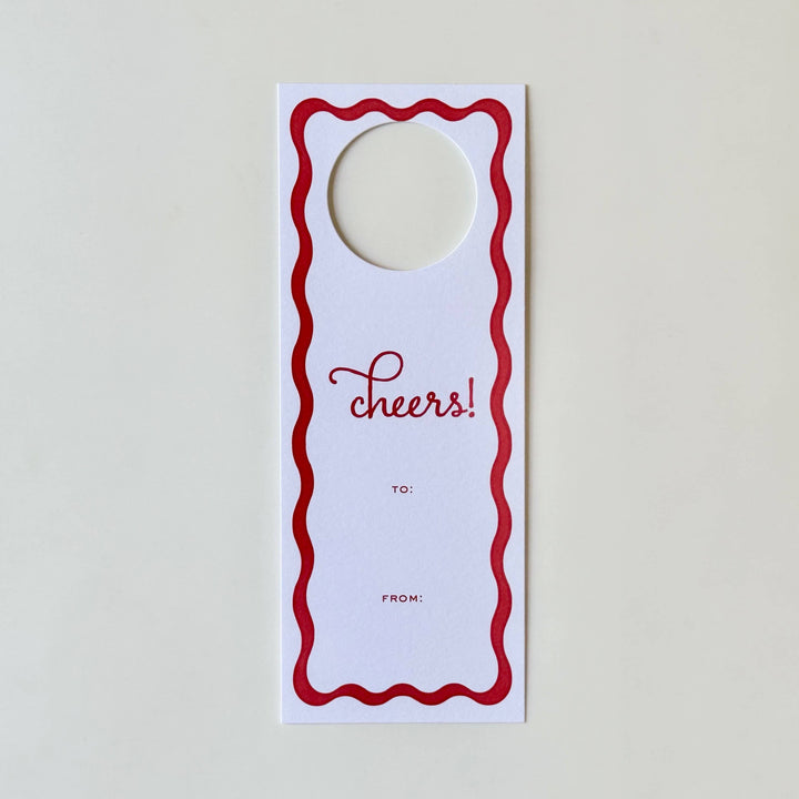 Wine Tag Ribbon Red