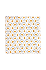 Seashell Blockprint Napkins, Set of 4 — Orange