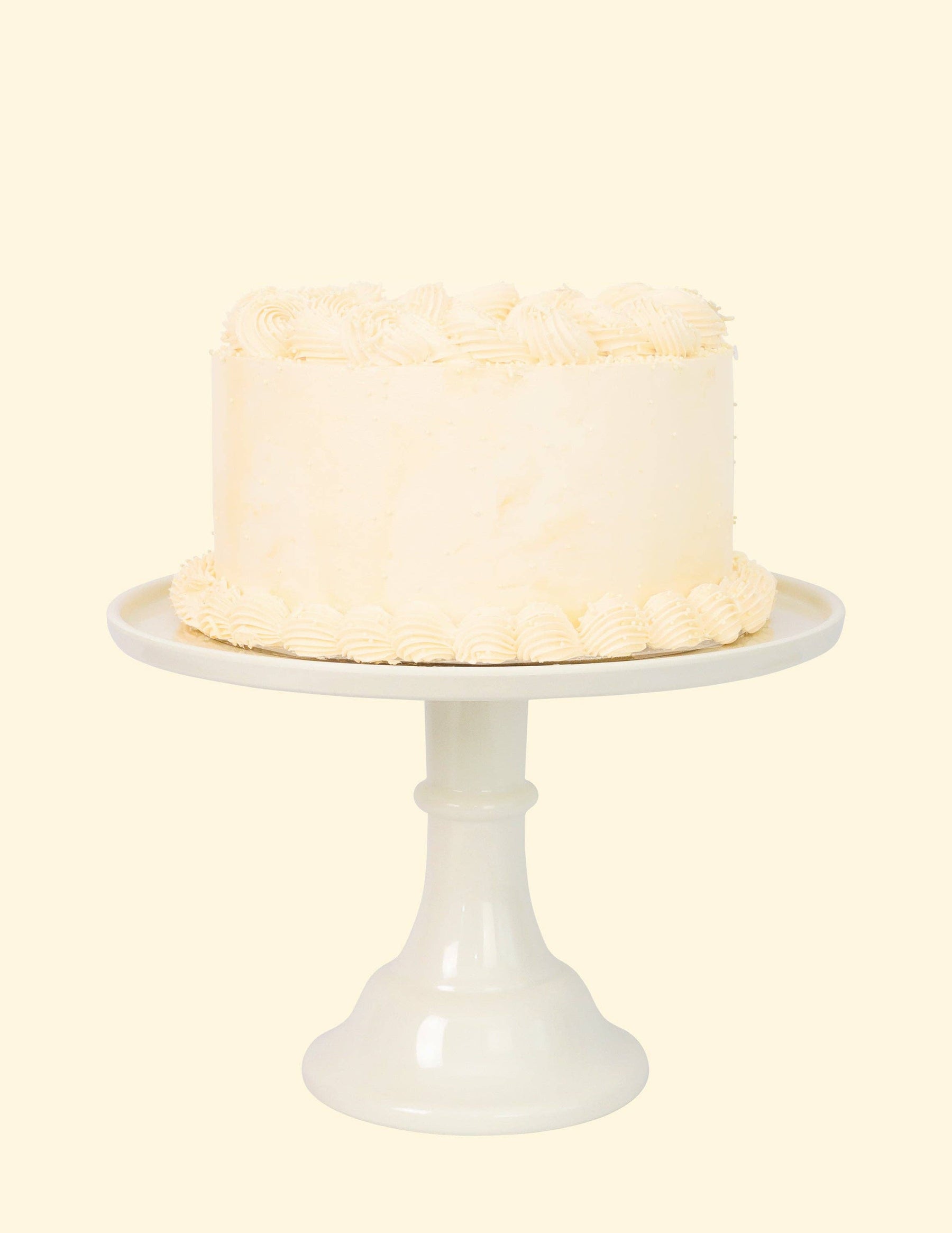 Melamine Cake Stand Large Linen White