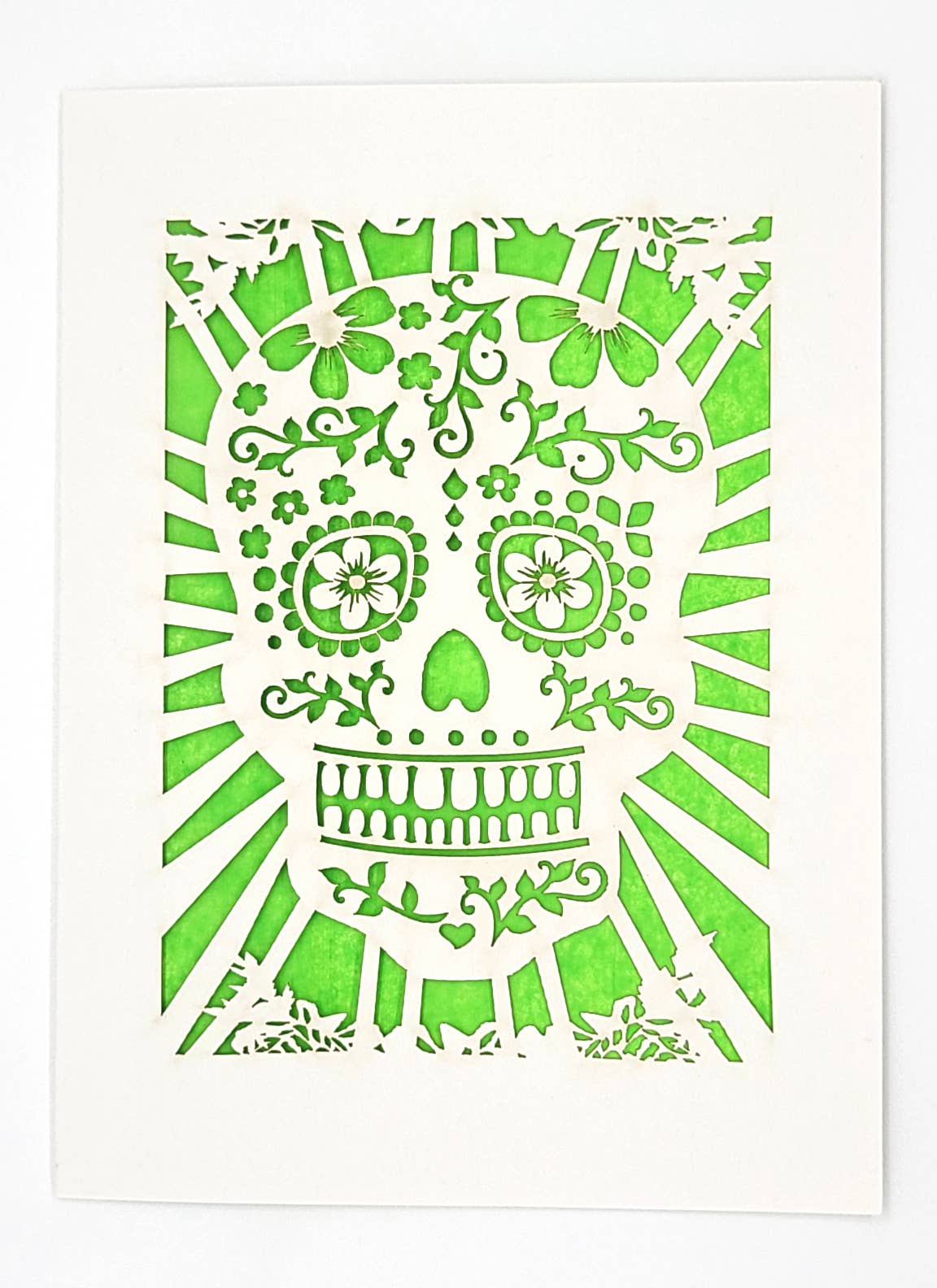 Sugar Skull: Lime Green / A2