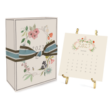 2027 Classic Desk Calendar: Gold Easel