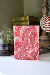Hand-Marbled Hardcover Notebook in Florentine Pink