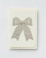White Lace Bow Greeting Card | Birthday Card | Luxury Cards