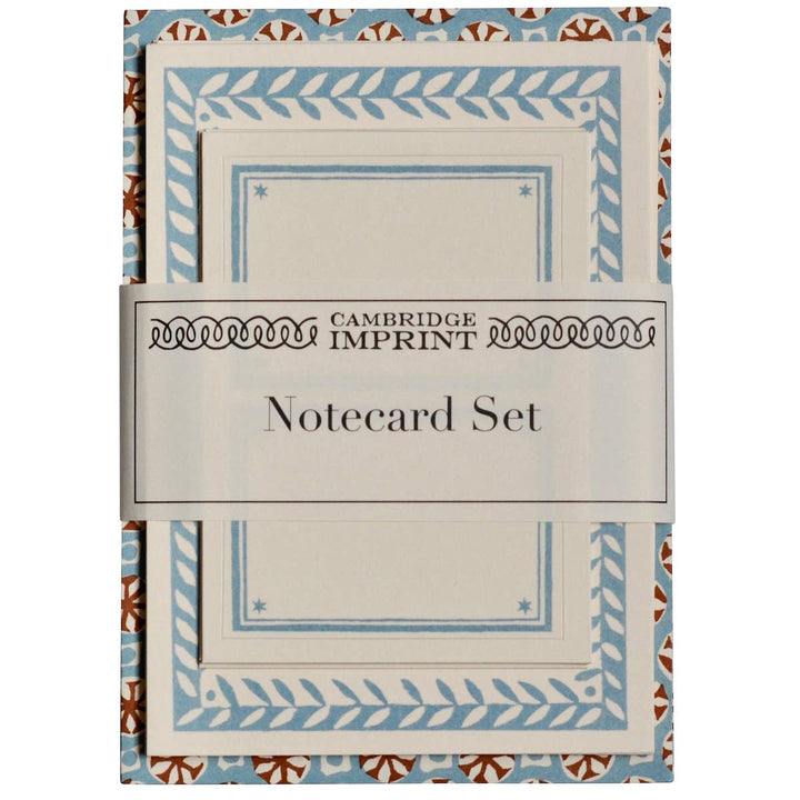 Set of Notecards and Envelopes Sea Urchin Sky and Cocoa