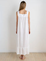 Courtney White Cotton Nightgown: XS