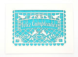 Feliz Cumpleanos - Papel Picado: Dark Blue / A2
