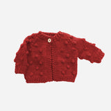 Popcorn Cardigan Red 2-4y
