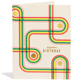 Rainbow Ribbon | Gold Foil Birthday Card