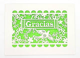 Gracias - Papel Picado - Thank You in Spanish: Aqua / A2