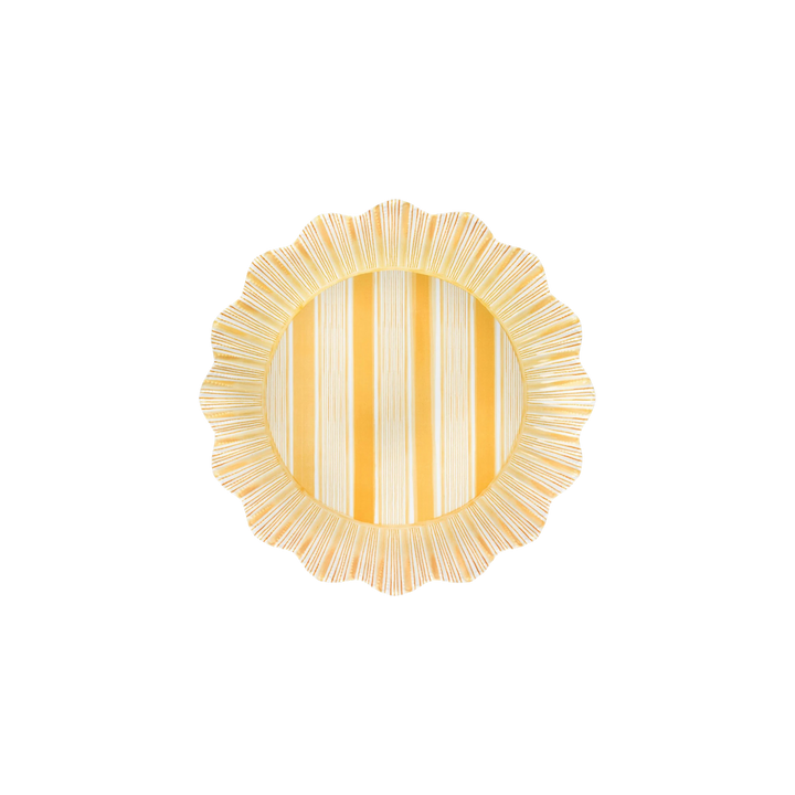 Cabana Stripe Melamine Dinner Plate Set of 4 Sunshine Stripe