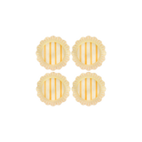 Cabana Stripe Melamine Dinner Plate Set of 4 Sunshine Stripe